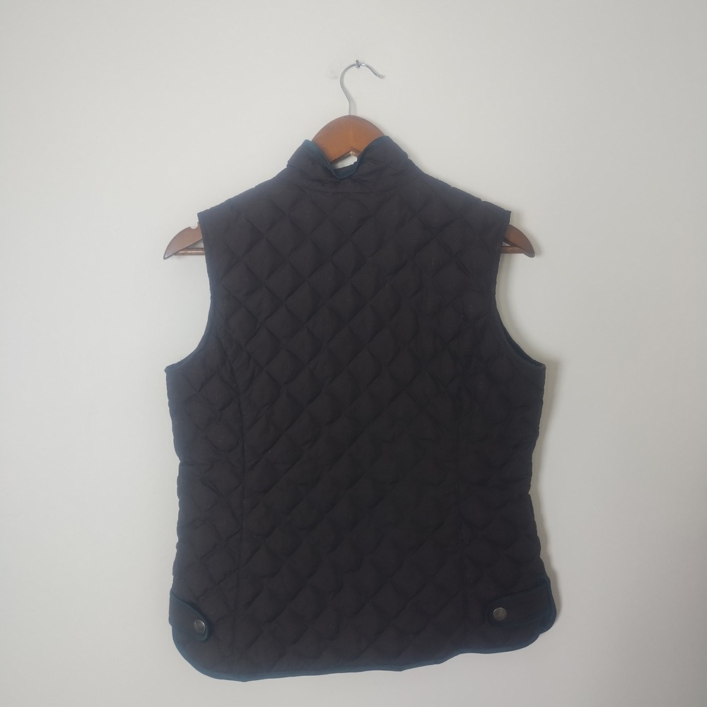 Eddie Bauer Quilted Goose Down Vest Women's Small Chocolate Brown Gorpcore Cabin - Picture 4 of 10
